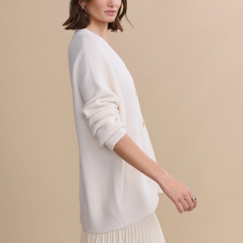 Jenni Kayne Ivory Cashmere Cocoon Cardigan - Picture 2 of 12